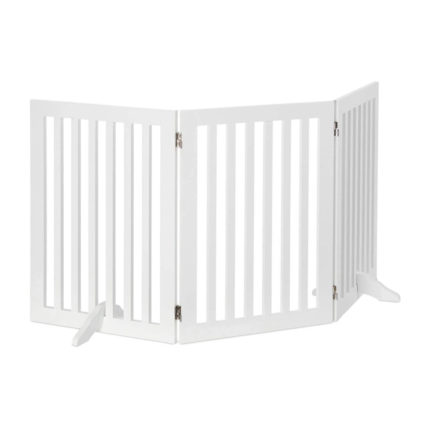 Relaxdays Absperrgitter 3 Panel MDF Weiß Verstellbar Zusammenklappbar 70 cm