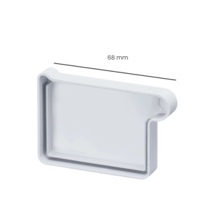 Weißer Inefa PVC Rinnenboden rechts, kastenförmig, 68 mm, für Dachrinnenabdichtung.