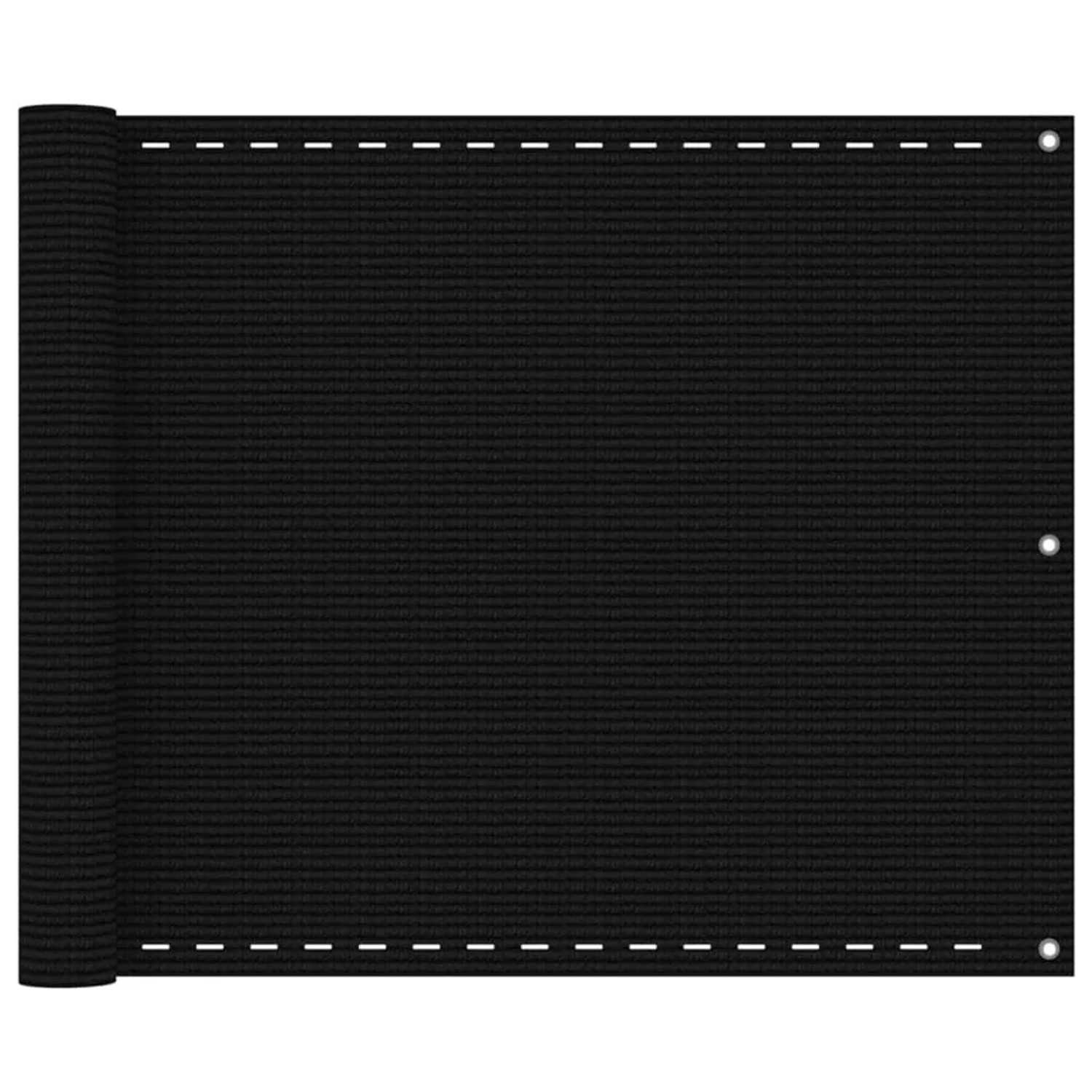 vidaXL Balkon-Sichtschutz Schwarz 75x400 cm HDPE 311029