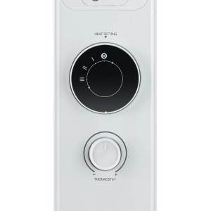 Detailaufnahme: Bedienelemente des Midea Öl-Radiator NY2009-22M (Heizstufen, Thermostat).