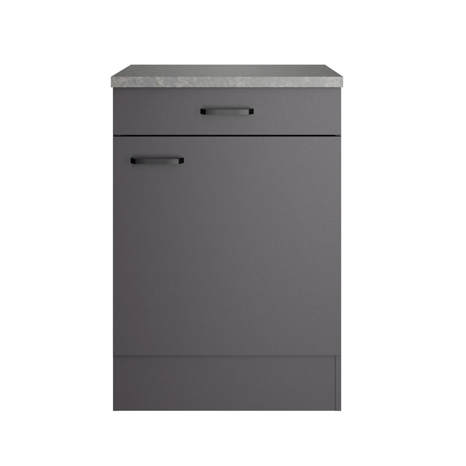 OPTIFIT Unterschrank Kiel420 60 x 88 x 60 cm Anthrazit Matt