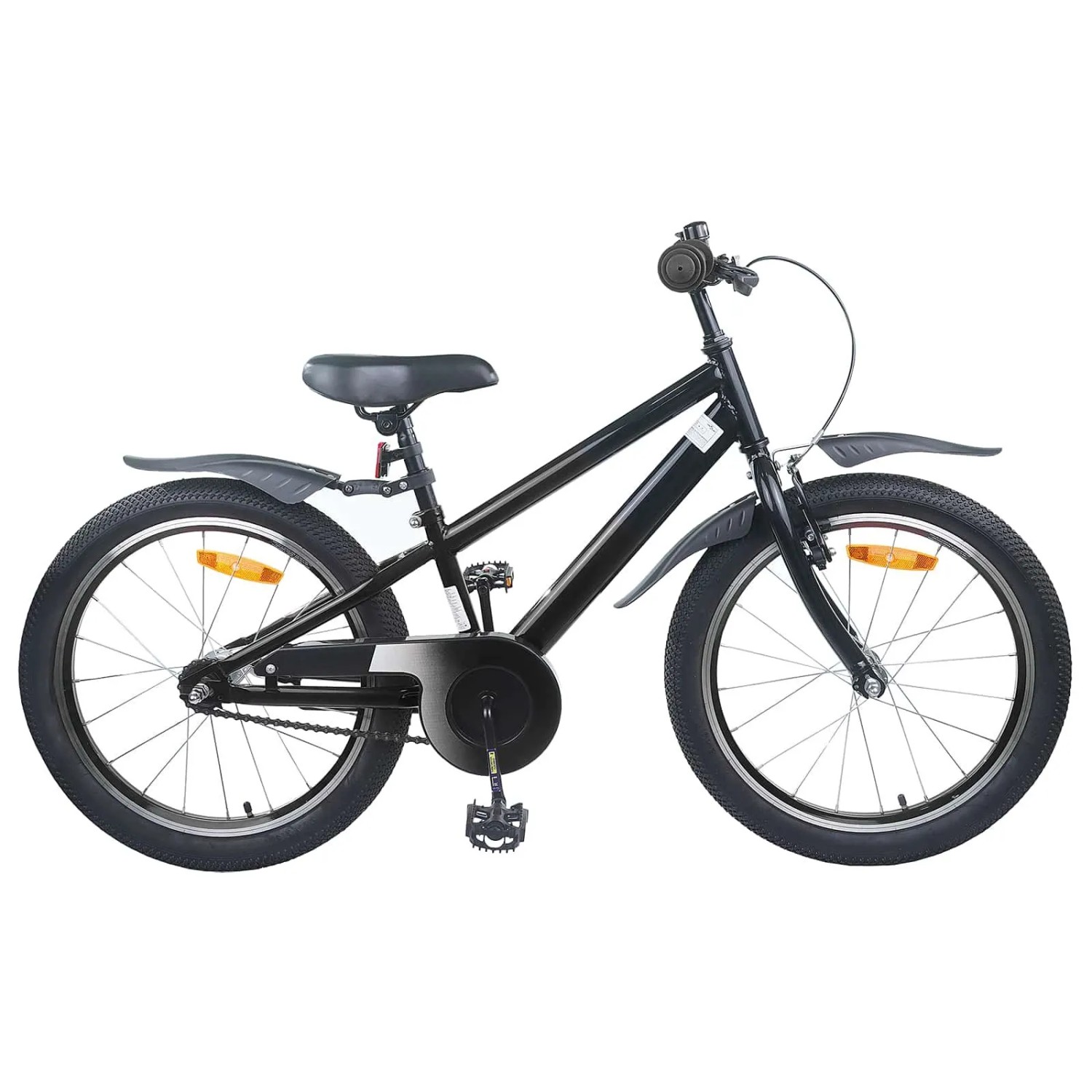vidaXL Kinderfahrrad 20 Zoll für 6-11 Jahre Alt Schwarz 42009347