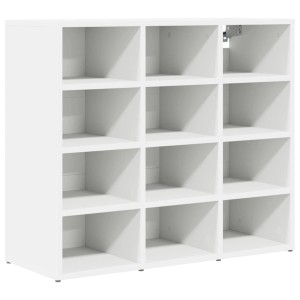 vidaXL Schuhschrank mit Regal Weiß 77,5 x 30 x 67 cm Holzwerkstoff 808711