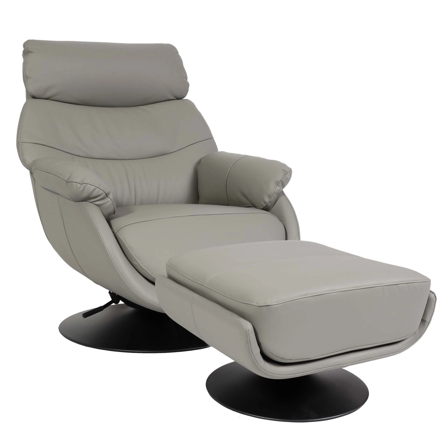 MCW Relaxsessel mit Hocker K99 Grau günstig online kaufen