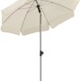 Schneider Balkonschirm Locarno, Ø 150 cm, Natur, mit Push-Up Mechanik.