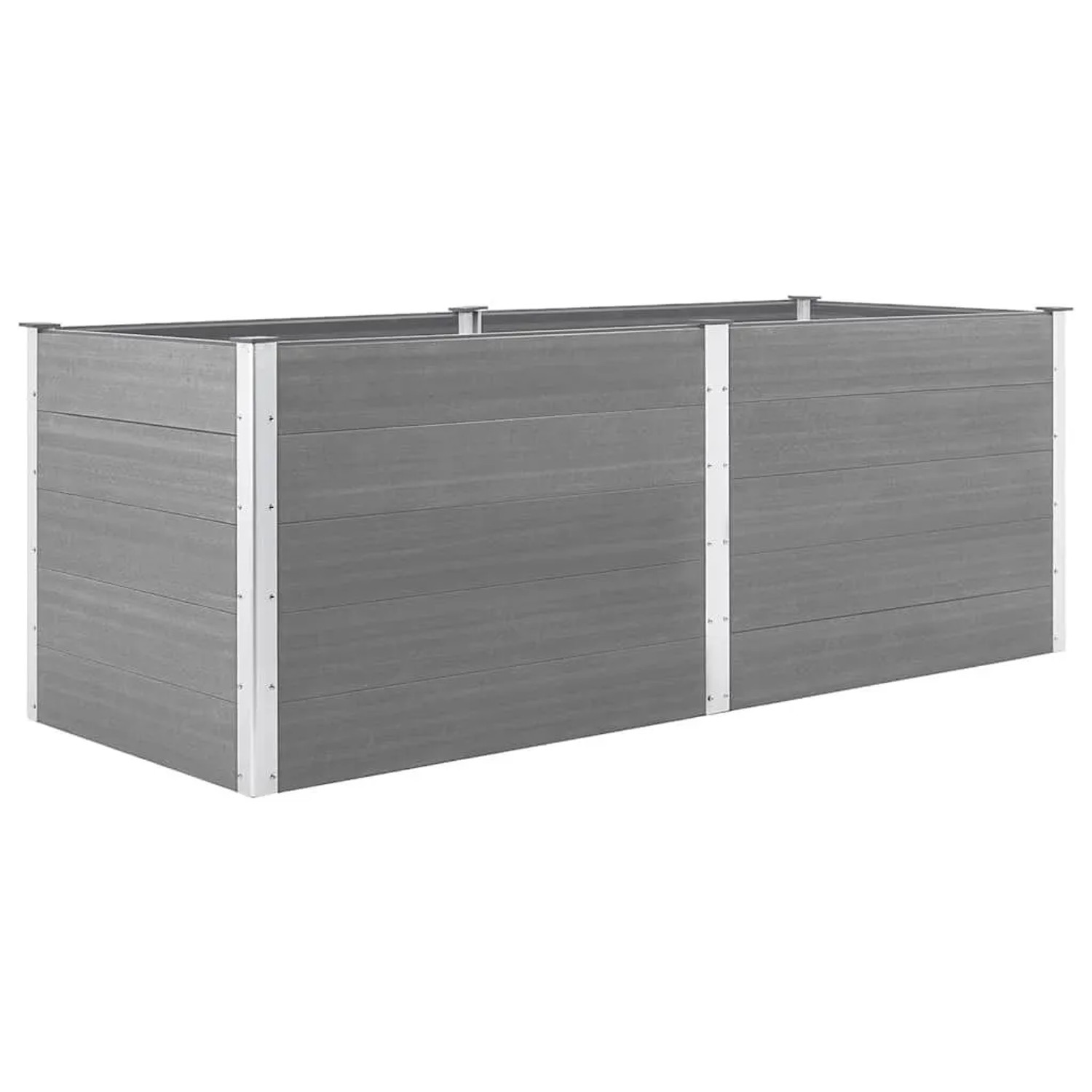 vidaXL Garten-Hochbeet 250 x 100 x 91 cm WPC Grau 49060