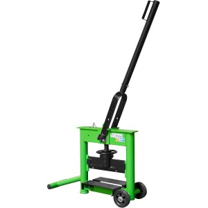 Zipper Steintrenner ZI-SKN330W: Mobiler Steintrenner in Grün und Schwarz mit Handhebel und Rädern.