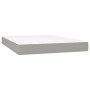 Hellgraue vidaXL Boxspringbett-Matratze, 140x190 cm, Stoff.
