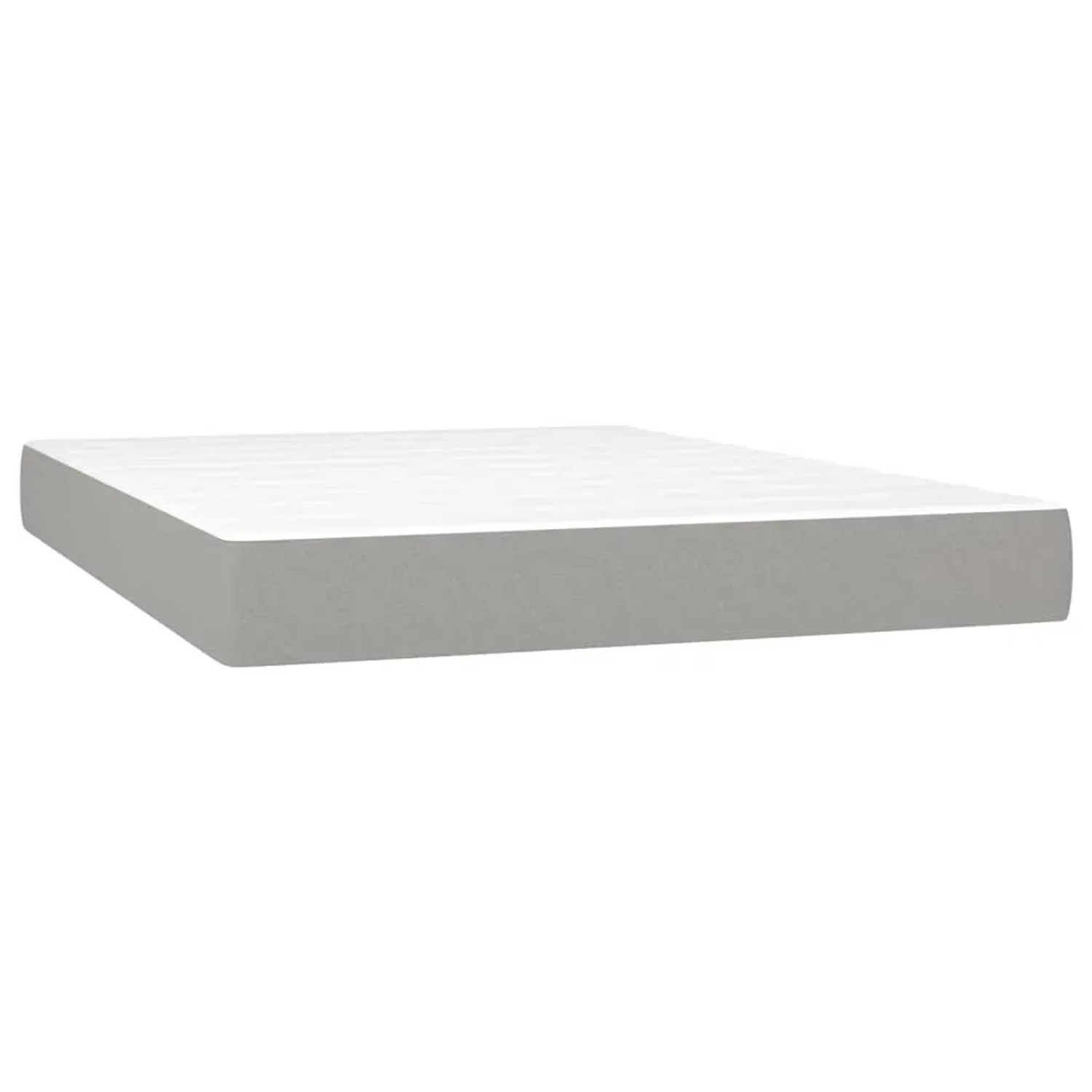 Hellgraue vidaXL Boxspringbett-Matratze, 140x190 cm, Stoff.