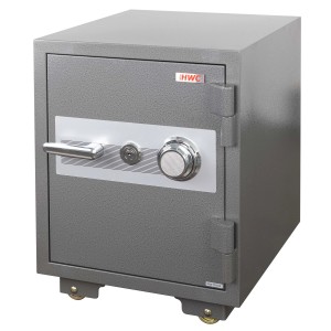 PROREGAL Tresor Mit Doppelbolzenverriegelung HxBxT 60x46x47cm 72Kg Metall 39L Feuerfest 60Min Safe Geldschrank Grau