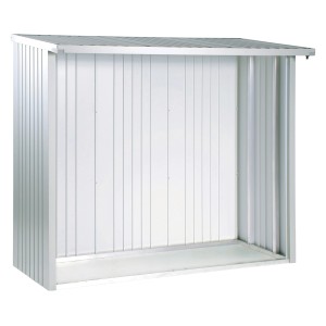 Biohort Rückwand für WoodStock 230, silber-metallic, Stahlblech, Zubehör für Ordnungssysteme im Garten.