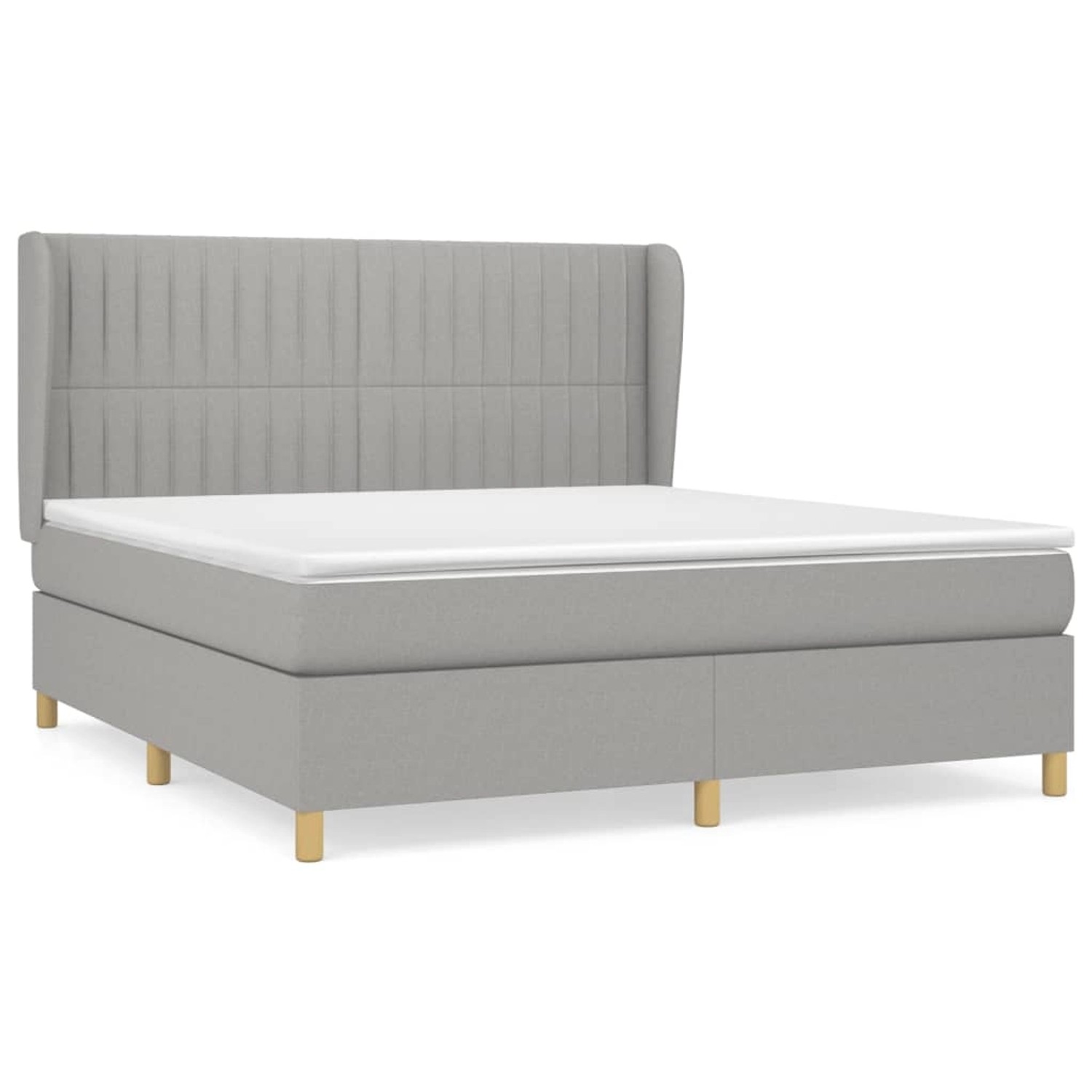 vidaXL Boxspringbett mit Matratze Hellgrau 160x200 cm Stoff1379276 günstig online kaufen