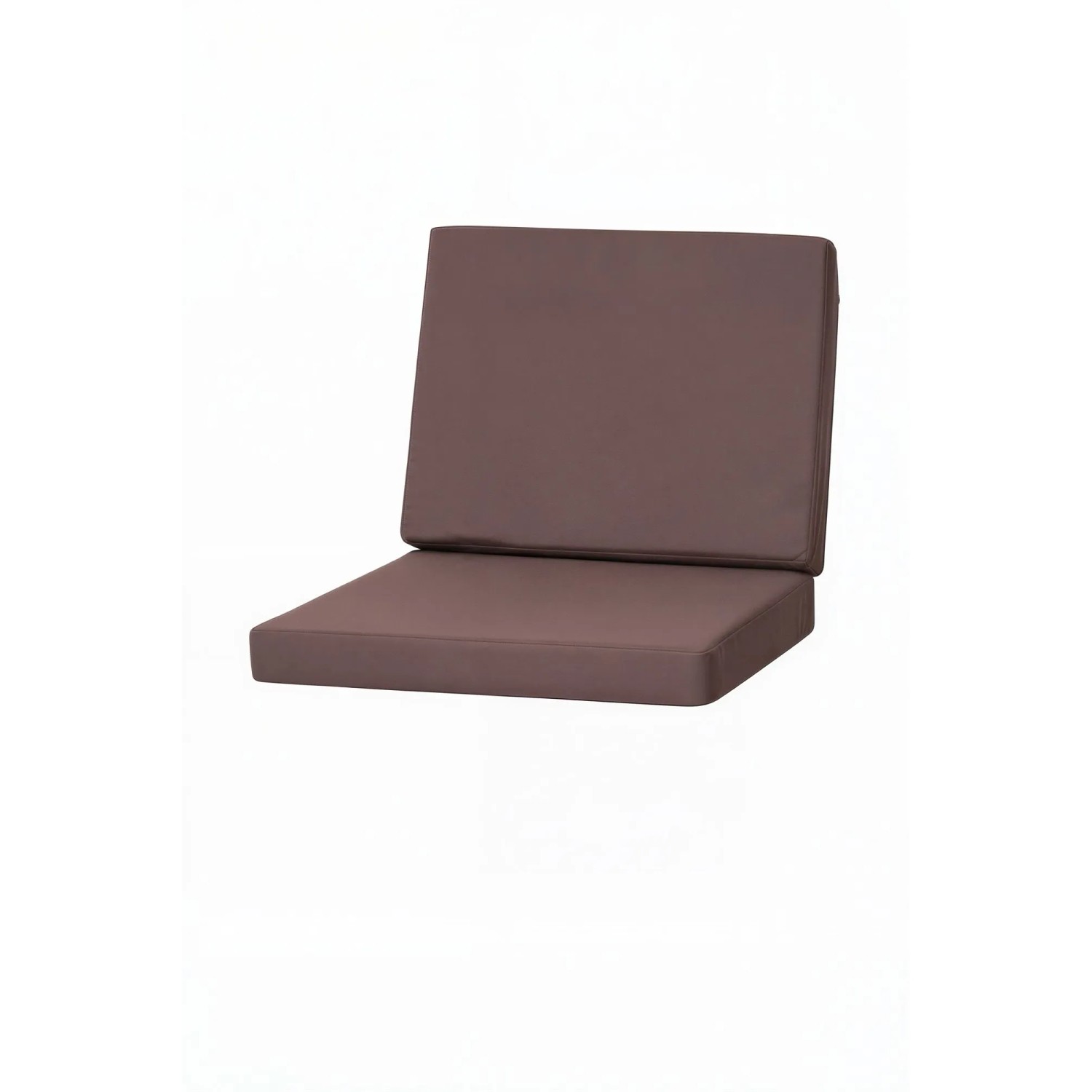 Setgarden Flat 2er Set Sitzkissen für Polyrattan Sessel 50x52x7 Sitz + 50x56 cm Rückenlehne 1tlg Braun