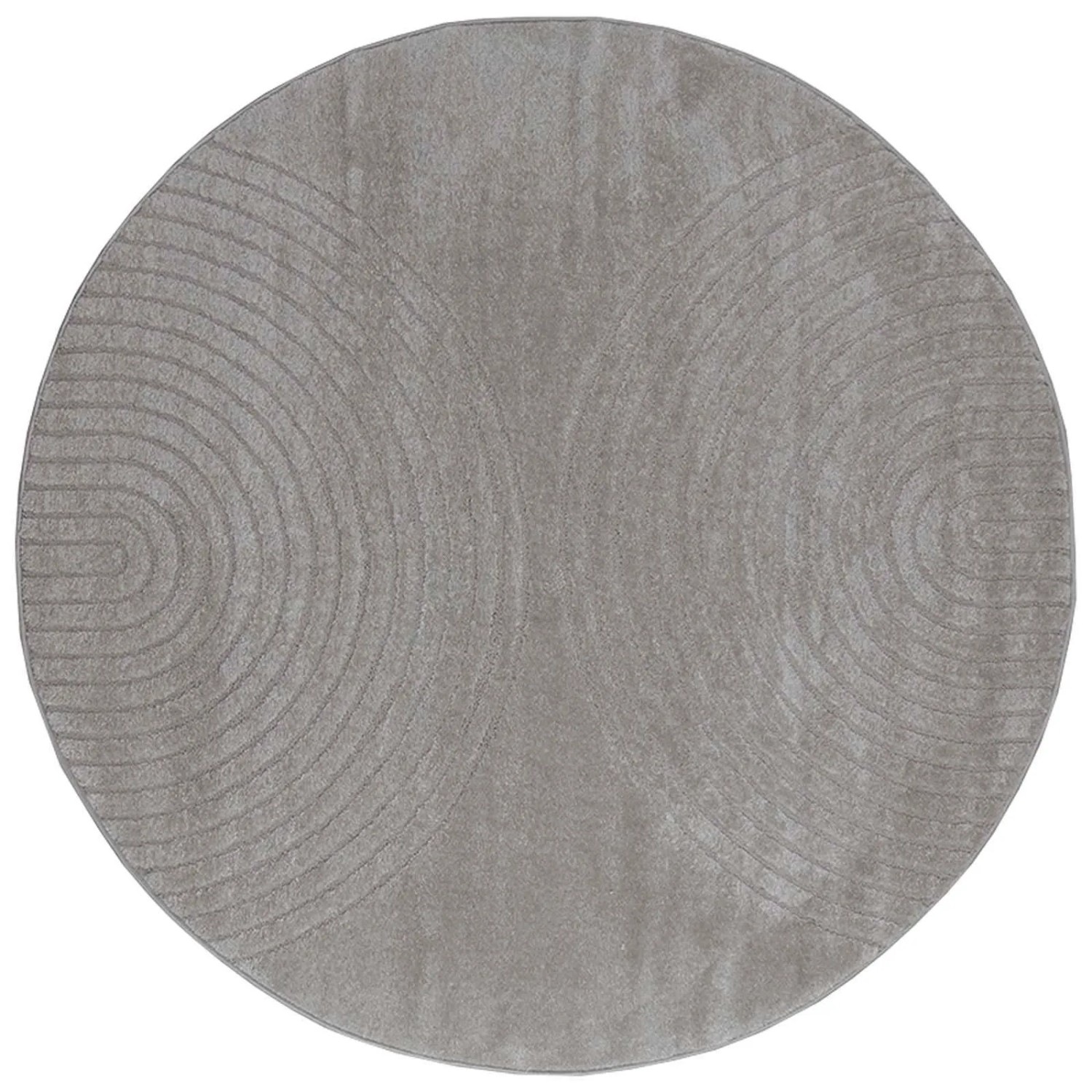 vidaXL Bereichsteppiche Rund GALATI Grau Ø 160 CM Polyester 42022828
