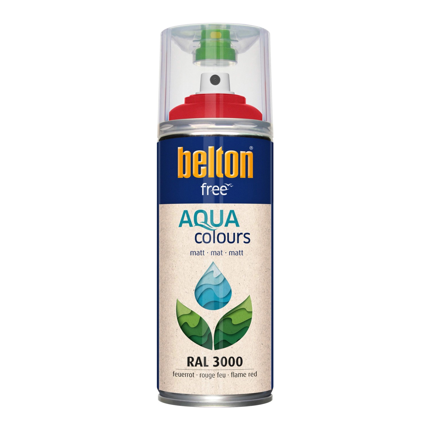 Belton Free AQUAcolours Buntlack RAL 3000 Feuerrot matt 400 ml
