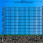 Moosgrüne Doppelstabmatte 6/5/6 mm, 250x183 cm, für Gartenzaun. Robuste Zaunmatte.