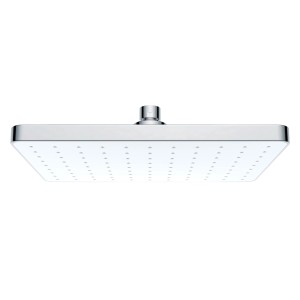 Wenko Regenduschkopf Automatic Cleaning, chromfarbener Duschkopf aus ABS-Kunststoff, 17x25 cm.