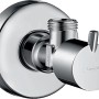 Hansgrohe Eckventil mit S Abgang G 3/8, Chrom.