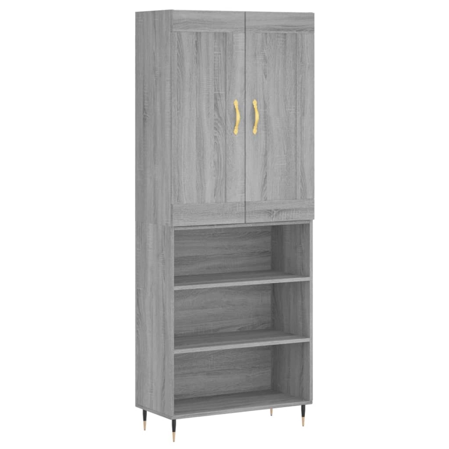 vidaXL Highboard Grau Sonoma 69,5x34x180 cm Holzwerkstoff 3200055 günstig online kaufen