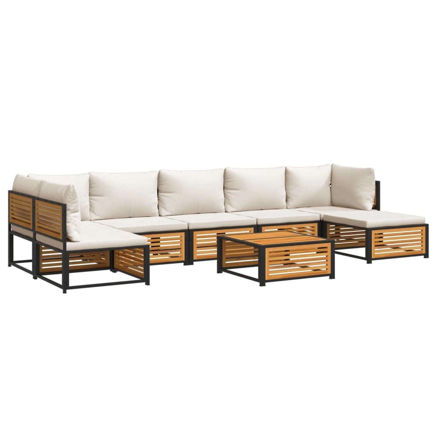 vidaXL 8-Tlg Garten-Sofagarnitur mit Kissen Massivholz Akazie 3214933 günstig online kaufen