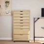 vidaXL Rollcontainer mit Schubladen MOSS Klarlack 53 x 39 x 103 cm 42032403_3