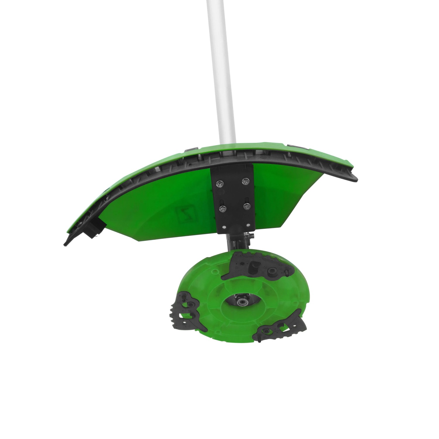 Zipper Motorsensenaufsatz ZI-BR3: Grüner Rasentrimmer-Aufsatz mit Klingen.