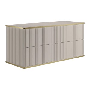 Vente-unique Waschbeckenunterschrank Keliza Beige 120 cm