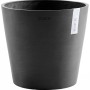 Dunkelgrauer Ecopots Pflanztopf Amsterdam, Ø 30 cm, ideal für Innen- und Außenbereich.