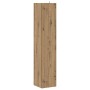 Eckregal in Artisan-Eiche Optik, Holzwerkstoff, 165cm hoch. Wohnzimmerschrank für Stauraum.