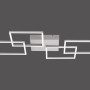 Moderne LED-Deckenleuchte Inigo von Paul Neuhaus, Stahl, dimmbar, 80,5x51,5cm.