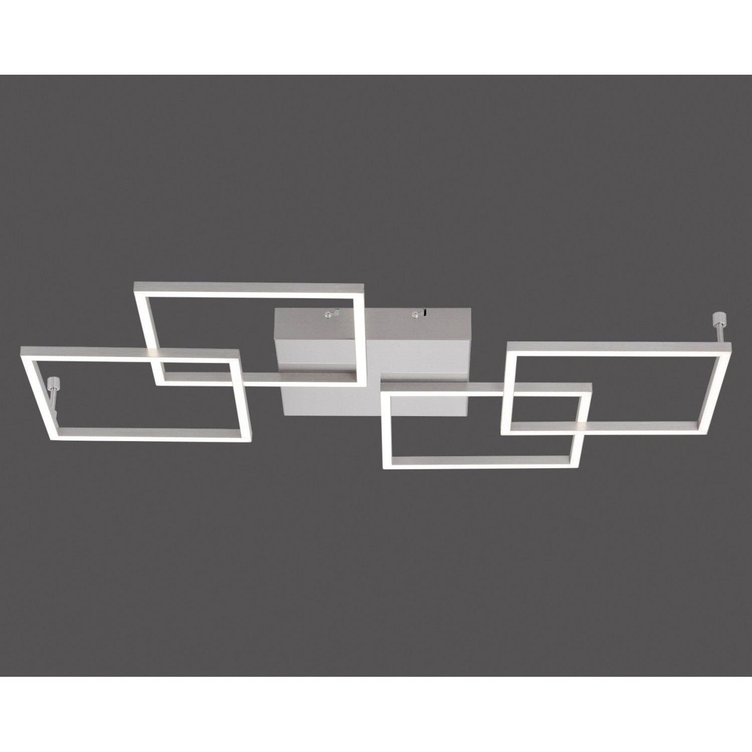 Moderne LED-Deckenleuchte Inigo von Paul Neuhaus, Stahl, dimmbar, 80,5x51,5cm.