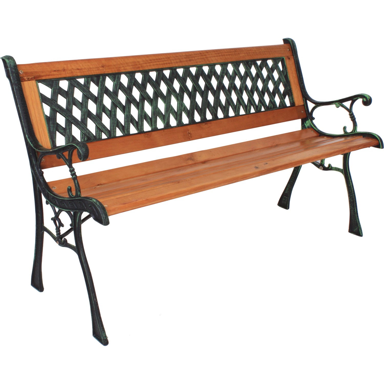 Garden Pleasure Parkbank Windsor 125 cm x 75 cm x 52 cm Antik-Grün