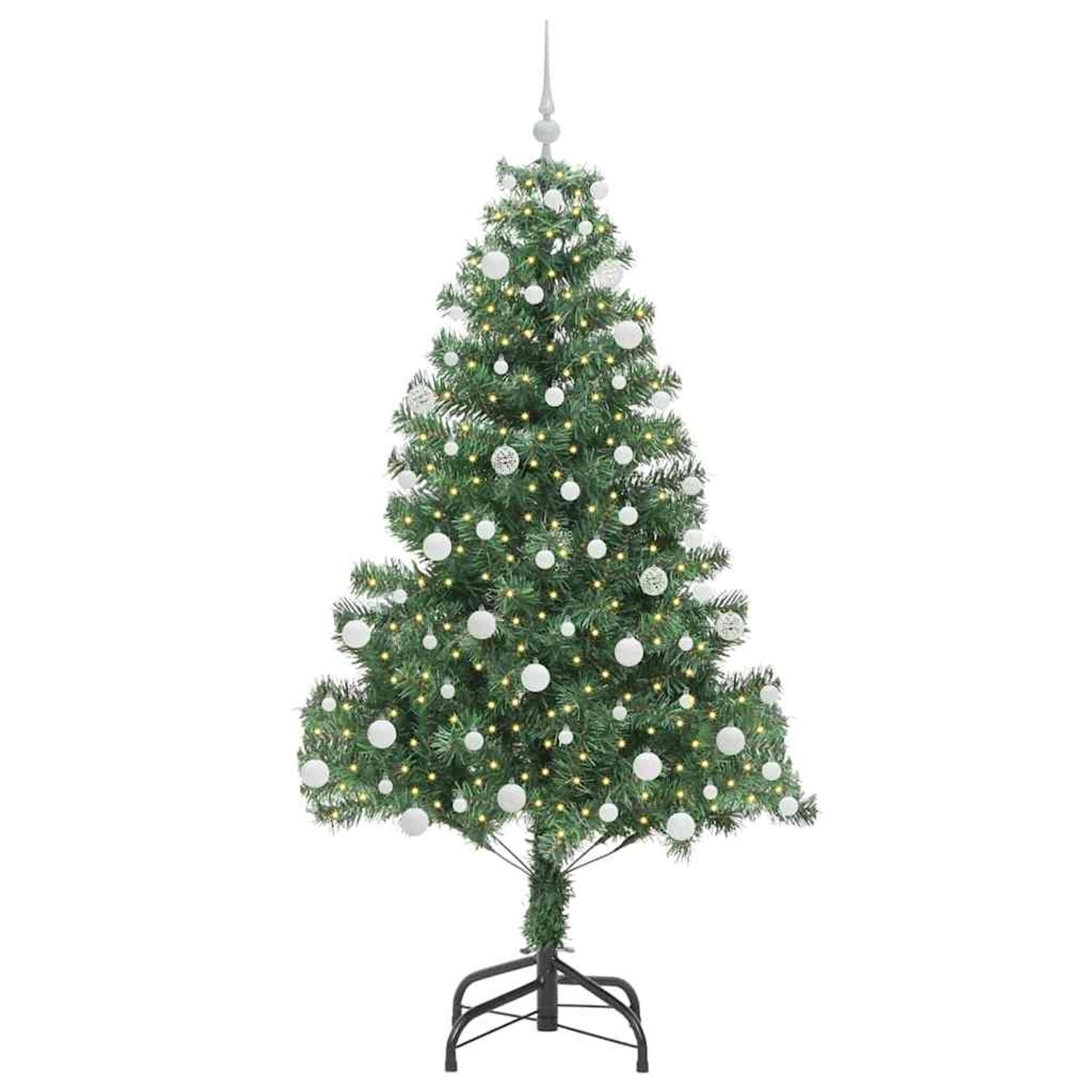 vidaXL Weihnachtsbaum mit 300 LEDs mit Ständer Grün 180 cm PVC 3396383