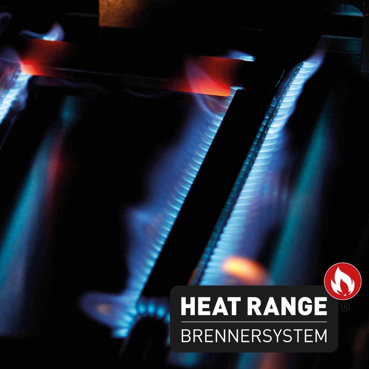 Detailaufnahme des Heat Range Brennersystems im Enders Gasgrill Monroe Pro 4 SIK Turbo.