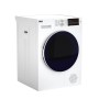 PKM Wärmepumpentrockner WPT9-15A++ in Weiß mit schwarzer Tür. Energieeffizienz A++.
