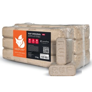 Heizfuxx RUF Original Red Holzbriketts Hartholz 10kg x 2 Gebinde 20kg