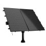Schwarzer Hepa Solar PV-Tracker Koloss: Solaranlage mit zwei Paneelen auf einem Mast.