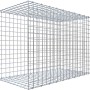 Gabiona C-Ring Anbaukorb Typ 2, 70x100x50cm, Maschenweite 5x5cm, Drahtgitter galvanbeschichtet.