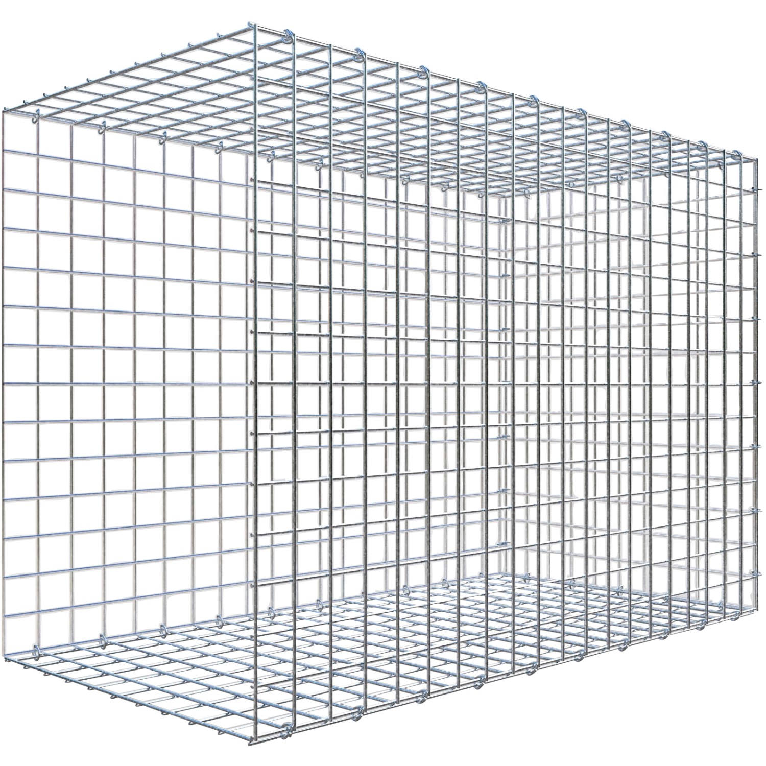 Gabiona C-Ring-Gabione-Anbaukorb Typ 2 70 x 100 x 50 cm Maschenw 5 x 5 cm