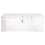 DELUKE Aluminiumbox Mit Deckel Abschließbar Alubox Deichselbox Alu Anhängerbox Werkzeugkiste Transportbox Metallkiste 80x39x30cm Silber_3