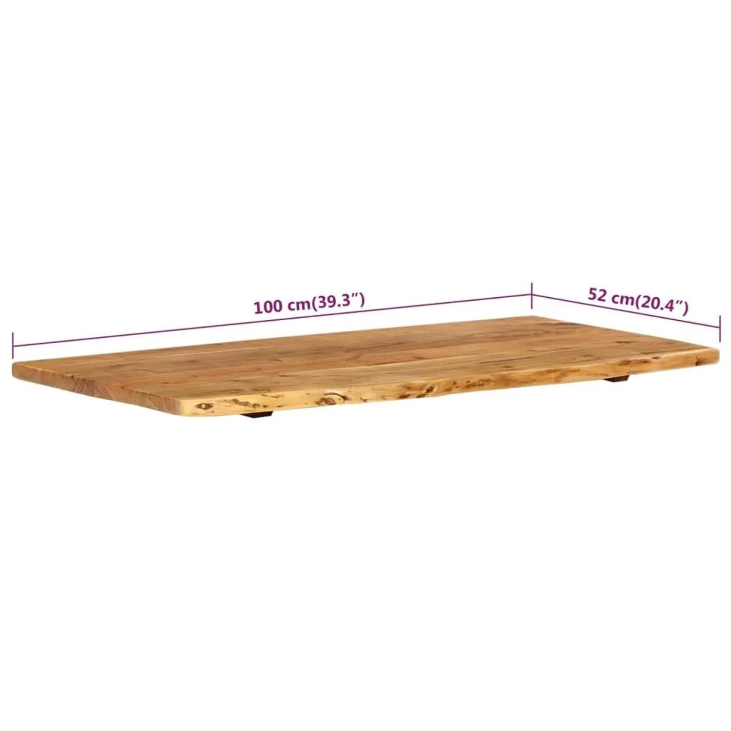 vidaXL Badezimmer-Waschtischplatte Massivholz Akazie 100x52x2,5 cm 286321_7