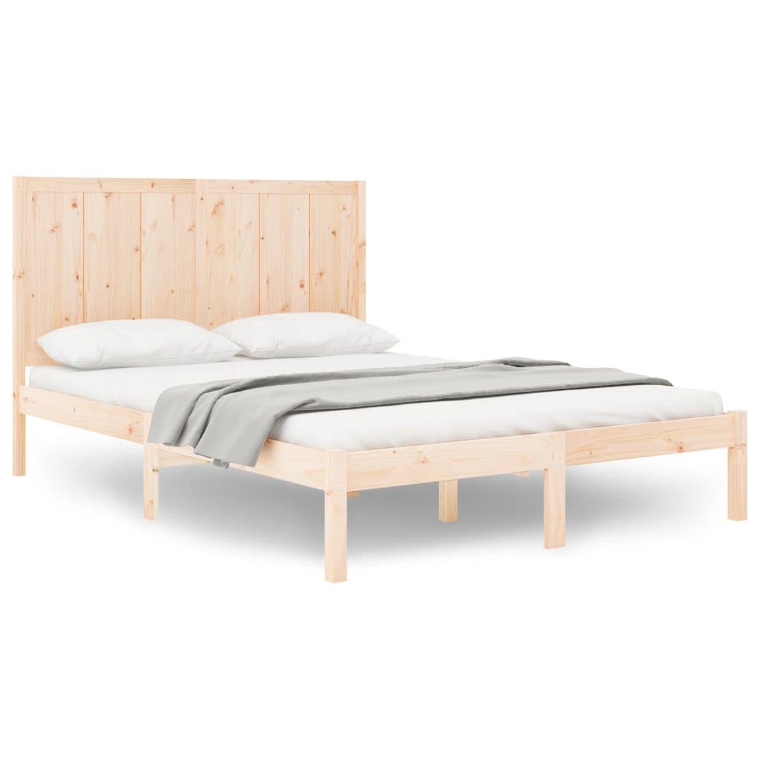 vidaXL Massivholzbett ohne Matratze 135x190 cm Kiefernholz 3105705 günstig online kaufen