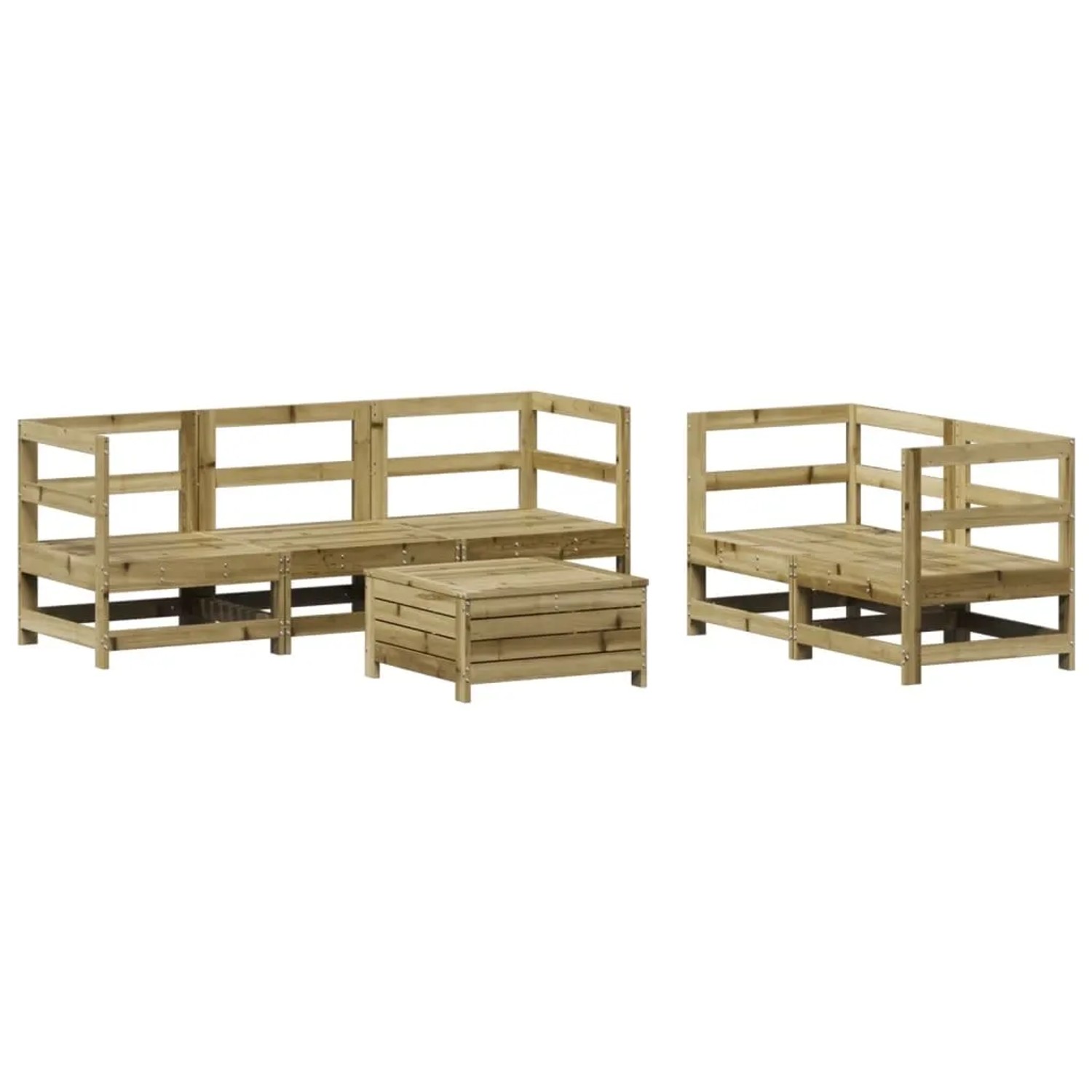 vidaXL 6-Tlg Garten-Sofagarnitur Kiefernholz Imprägniert 3250807 günstig online kaufen
