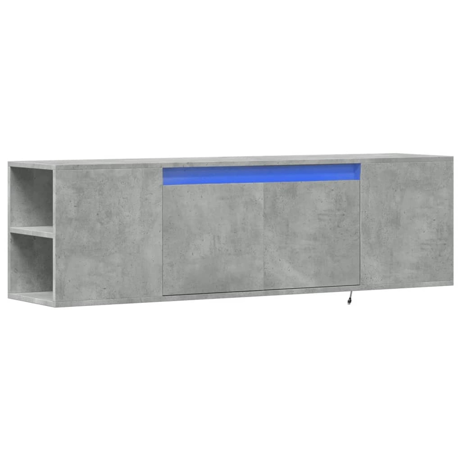 vidaXL TV-Wandschrank mit LED-Beleuchtung Betongrau 135x31x39,5 cm 852386 günstig online kaufen