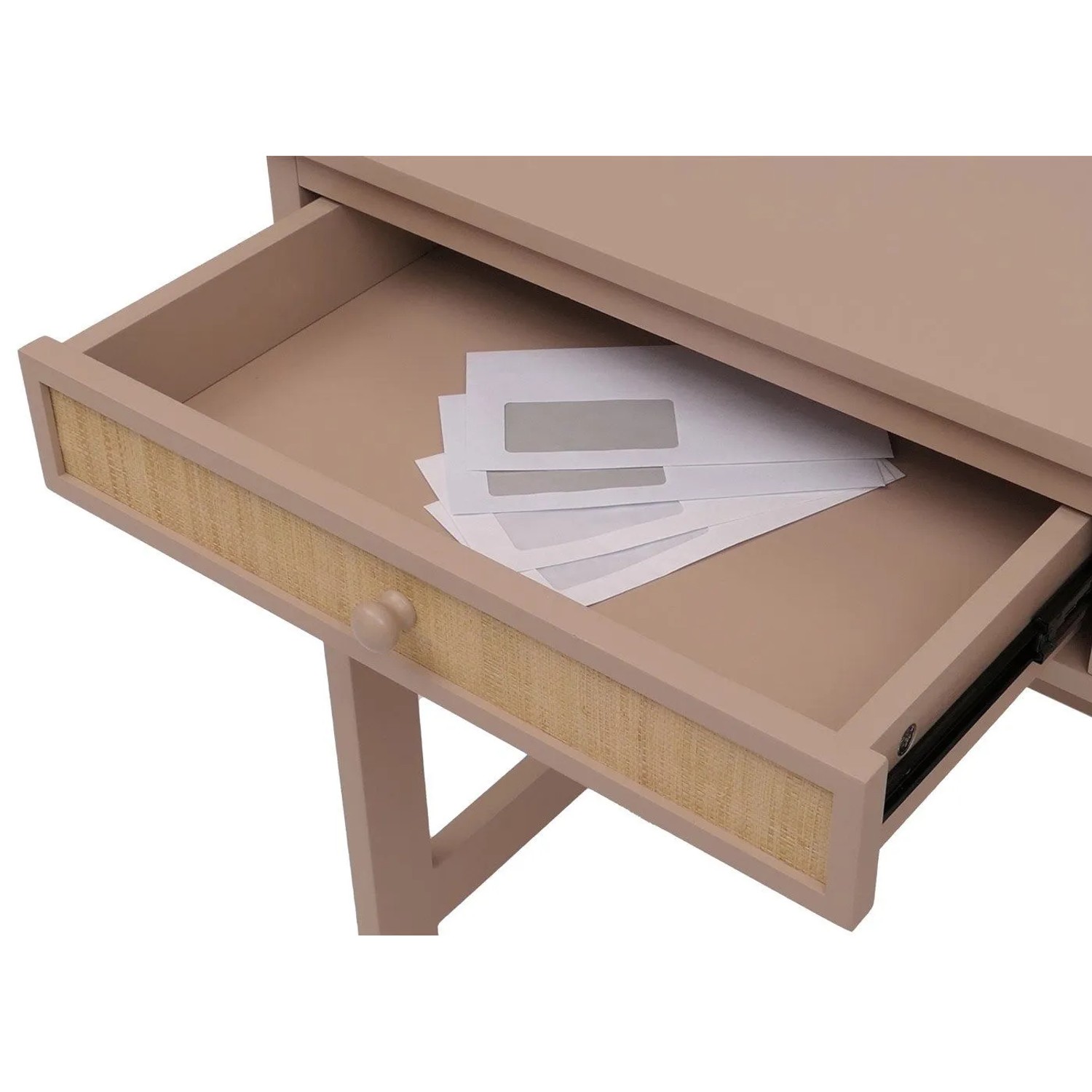 Proregal Schreibtisch HxBxT 78x110x60 cm Schublade Holz Helltaupe Bürotisch Laptoptisch Arbeitstisch_4