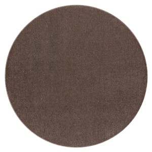 Runder RugsX Teppich Eton Plus in Braun, 200cm Durchmesser. Weicher Flor aus Polypropylen.