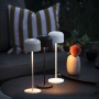 Konstsmide LED-Tischleuchte Lille in Weiß, Schwarz und Grau, 36 cm, für Innen und Außen.