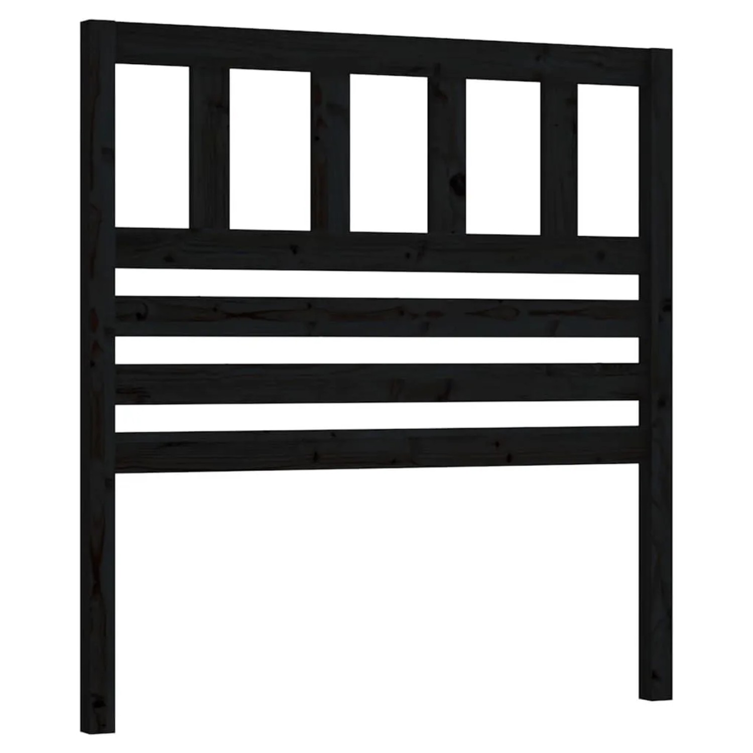 vidaXL Kopfteil Schwarz 106x4x100 cm Massivholz Kiefer 814133