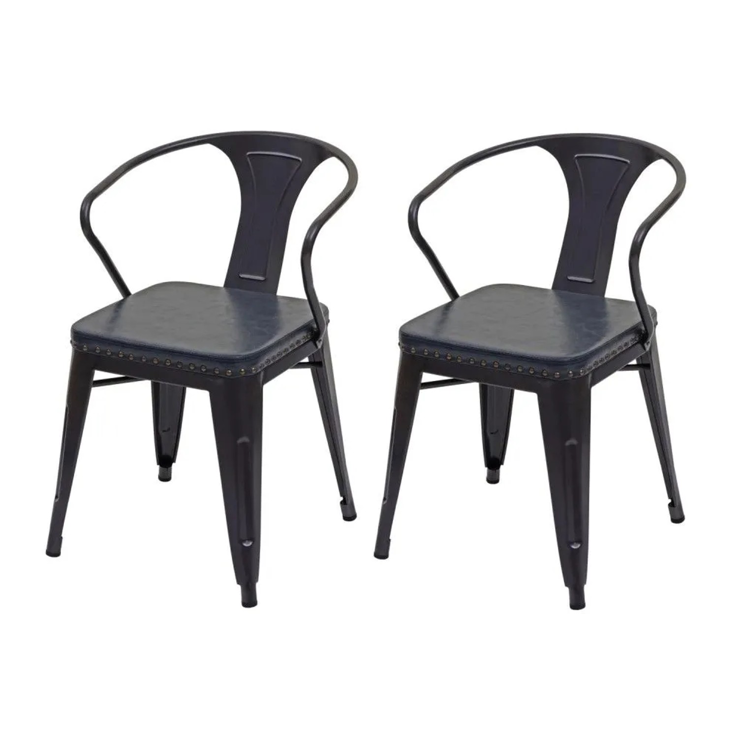 MCW Esszimmerstuhl H10d 2er-Set Schwarz-Grau