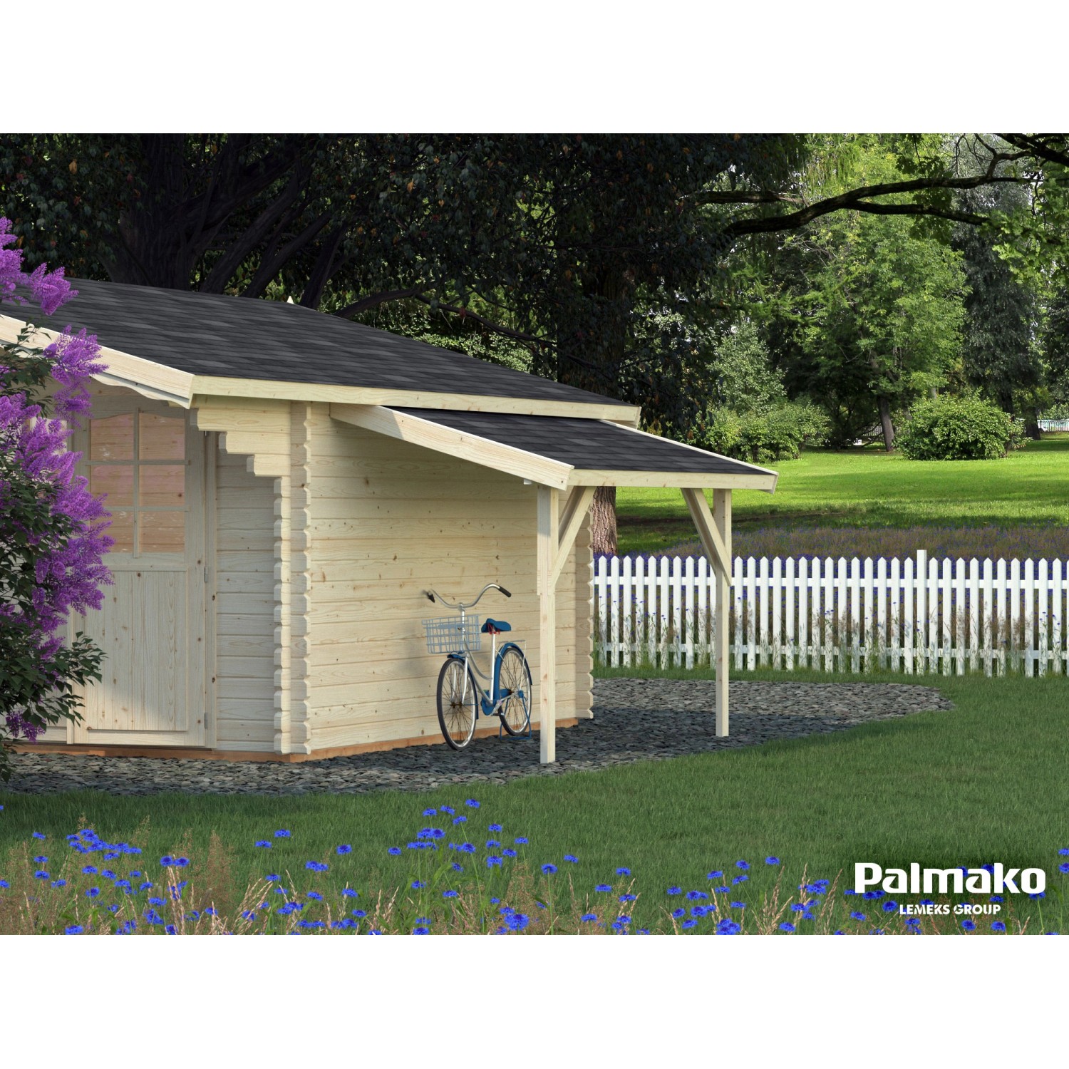 Palmako Schleppdach für Holz-Gartenhäuser 144 cm x 290 cm